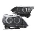 FARÓIS XENON D2S ANGEL EYES CCFL PARA BMW E60 03-04. FUNDO PRETO - 1