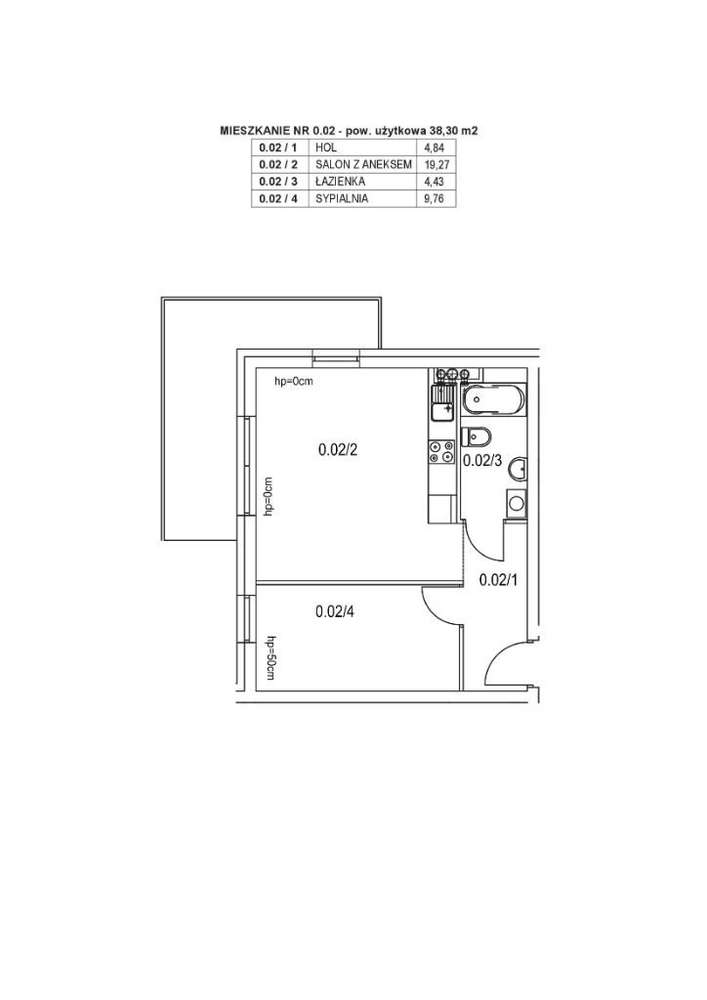 Nowoczesne mieszkanie - 38m2, B3 0.02 - Pełny obrazek: 5/8