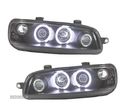 FARÓIS ANGEL EYES CCFL PARA FIAT PUNTO 99-03 FUNDO PRETO - 1