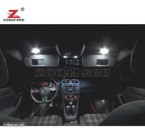 KIT COMPLETO DE 13 LÂMPADAS LED INTERIOR PARA VOLKSWAGEN VW GOLF MK6 R GOLF R MKVI 2012-2013 - 3