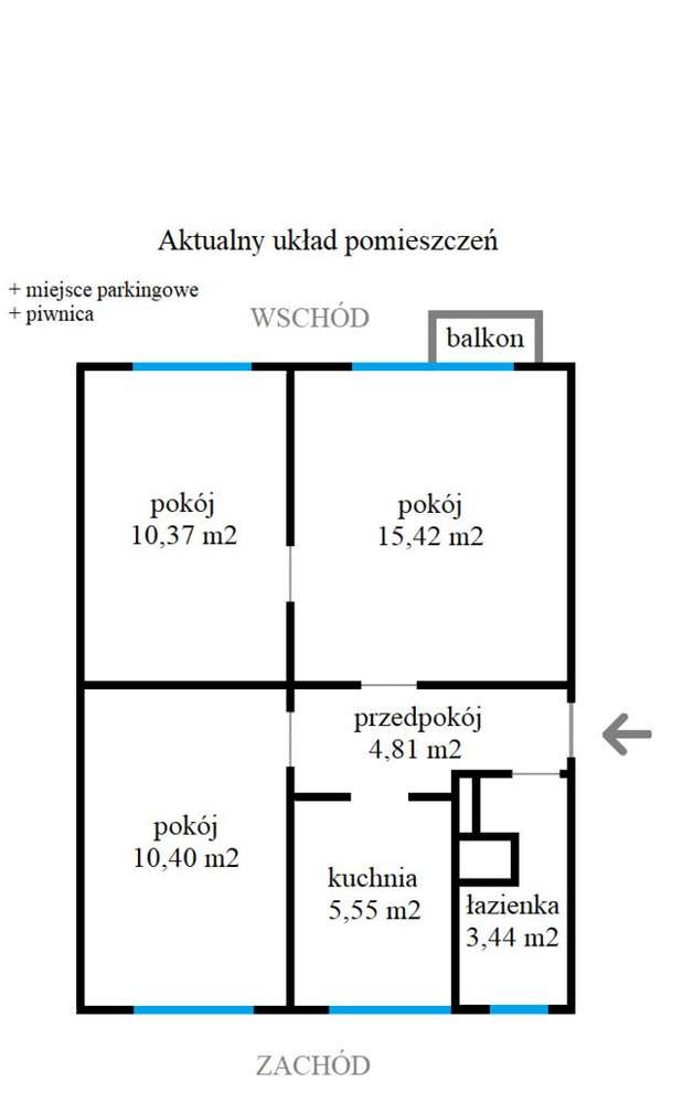 Mieszkanie 50 m2 z miejscem parkingowym - Pełny obrazek: 4/17