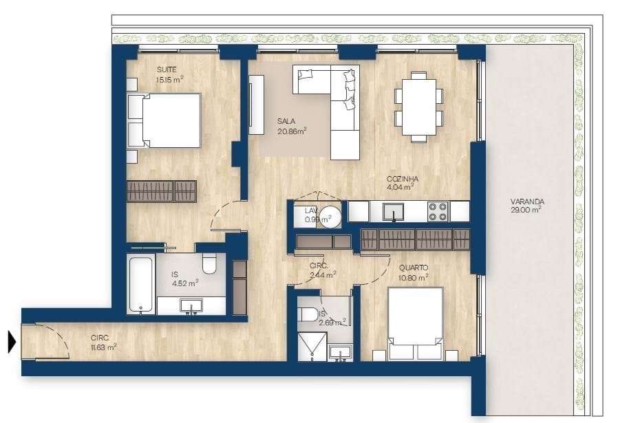 Apartamento T2 | Novo | Luxo | Marina Douro | Gaia-42