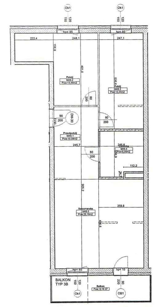 *Węglin, 3 pokojowe, duży balkon, winda, 2 Mp*-16