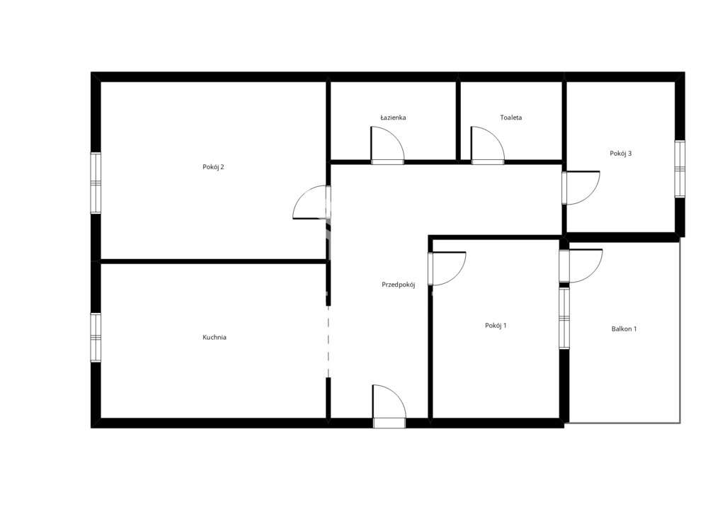 Krośnieńska – 3 niezależne pokoje + balkon - Pełny obrazek: 3/11