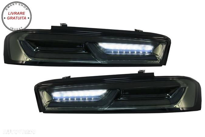 Stopuri FULL LED Chevrolet Camaro MK6 (05.2015-2018) Semnal Dinamic Secvential- livrare gratuita - 6