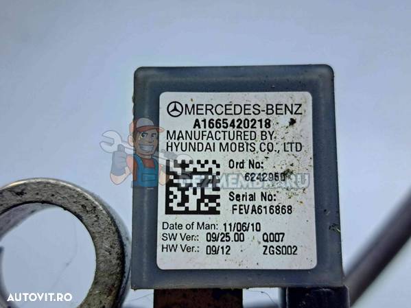 Borna baterie (-) Mercedes Clasa C (W204) [Fabr 2007-2014] A1665420218 - 2