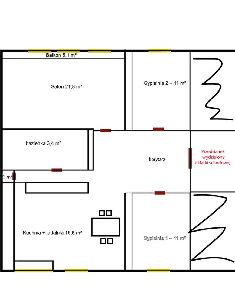 3 pokoje, 73,6 m², balkon, szybki tramwaj PST, os. Śmiałego, Poznań-17