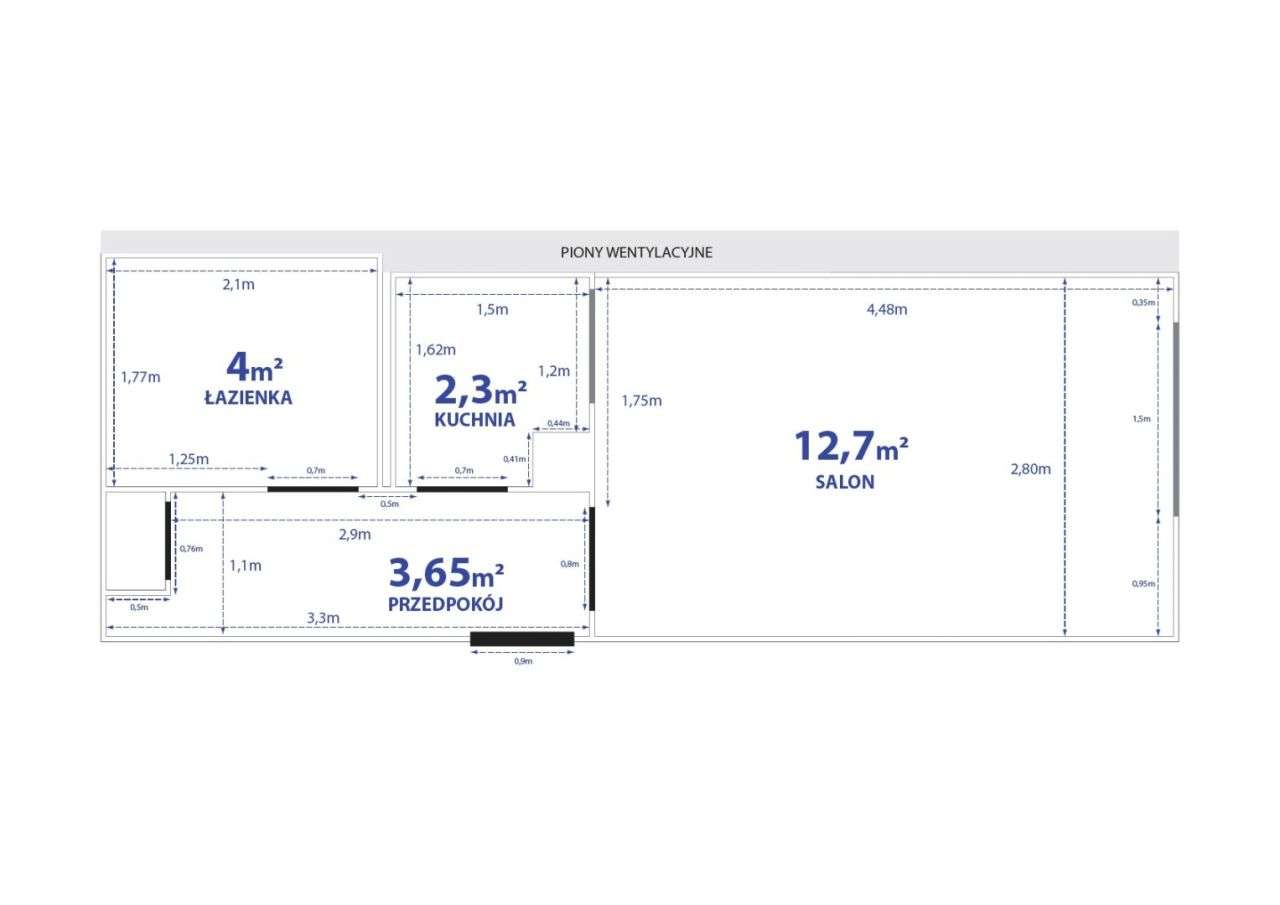 Przestronna Kawalerka na granicy Śródmieścia.-12