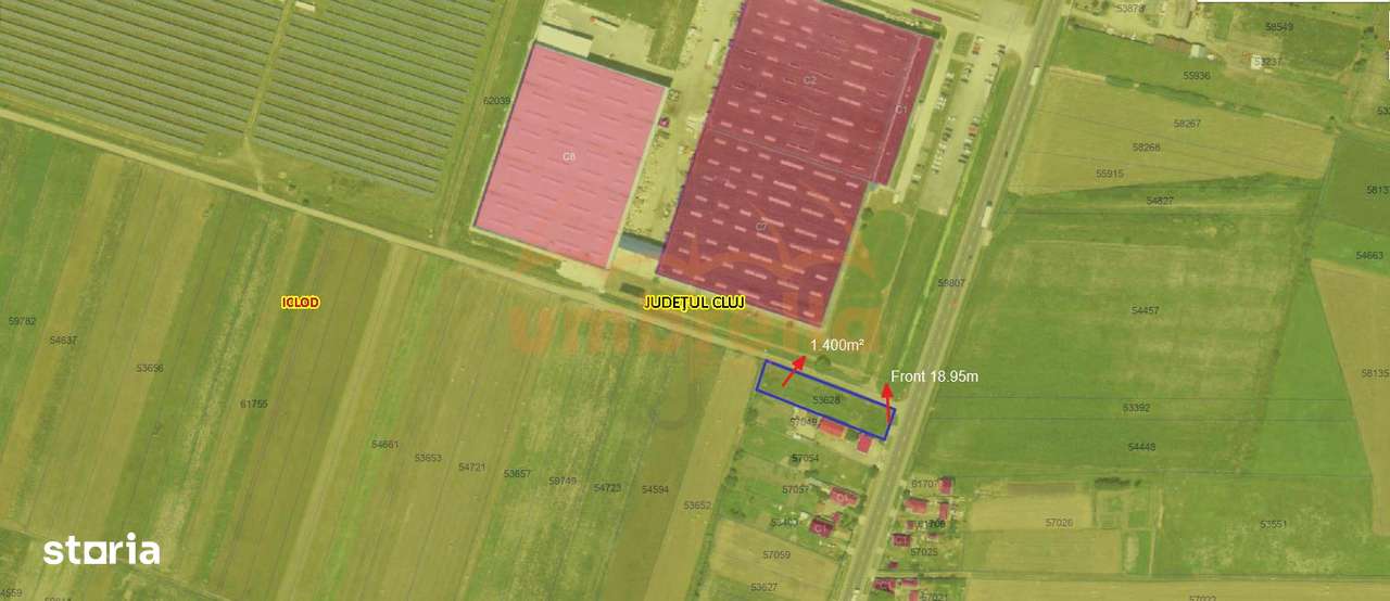 Teren de vanzare in Fundatura, front la DN 1C, 1400m²  ! - Imagine principală: 2/3