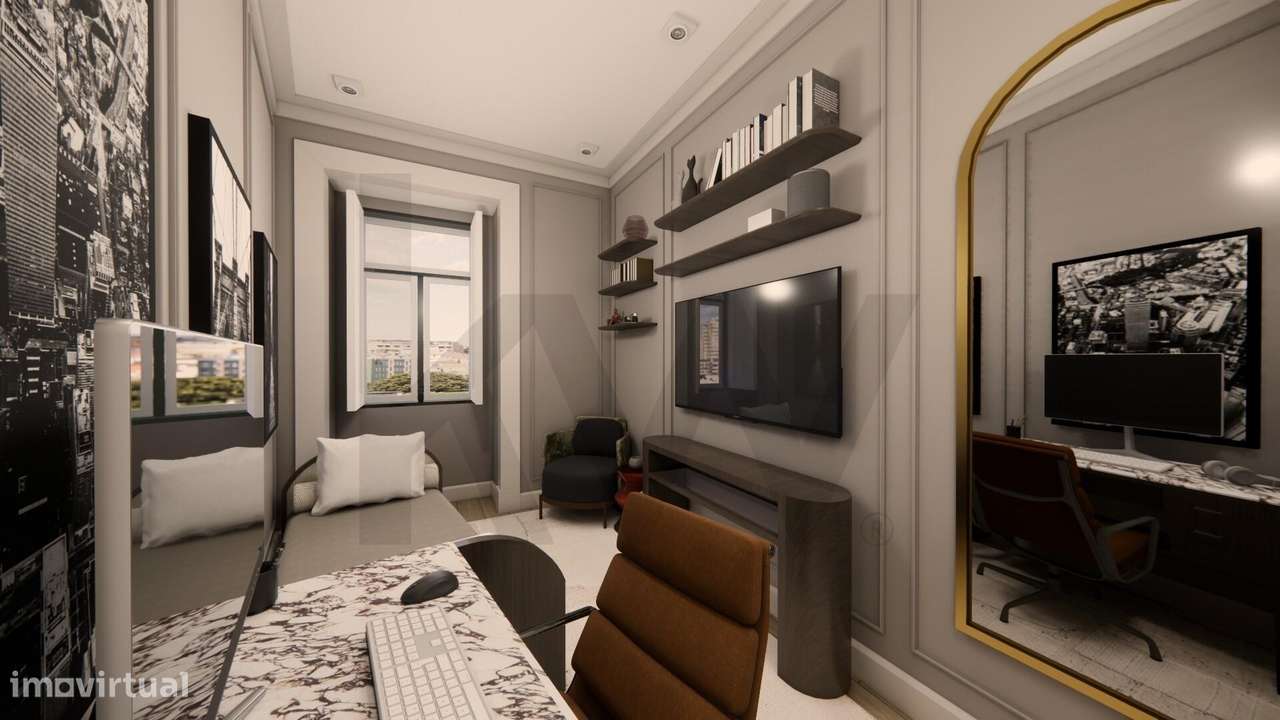 Apartamento T1 com terraço e jardim na Estrela, Lisboa-6