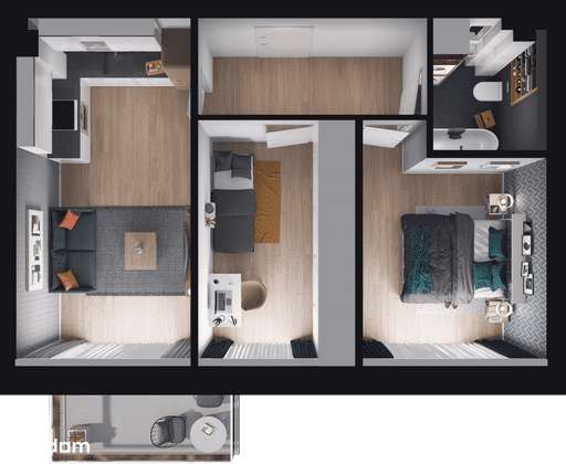 Stary Browar | mieszkanie 3-pok. | 2M29 - Pełny obrazek: 3/9