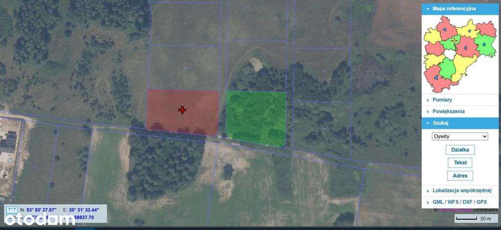 DĄBRÓWKA WIELKA, GMINA DYWITY, DZIAŁKA ROLNA, 146/ - Pełny obrazek: 2/3