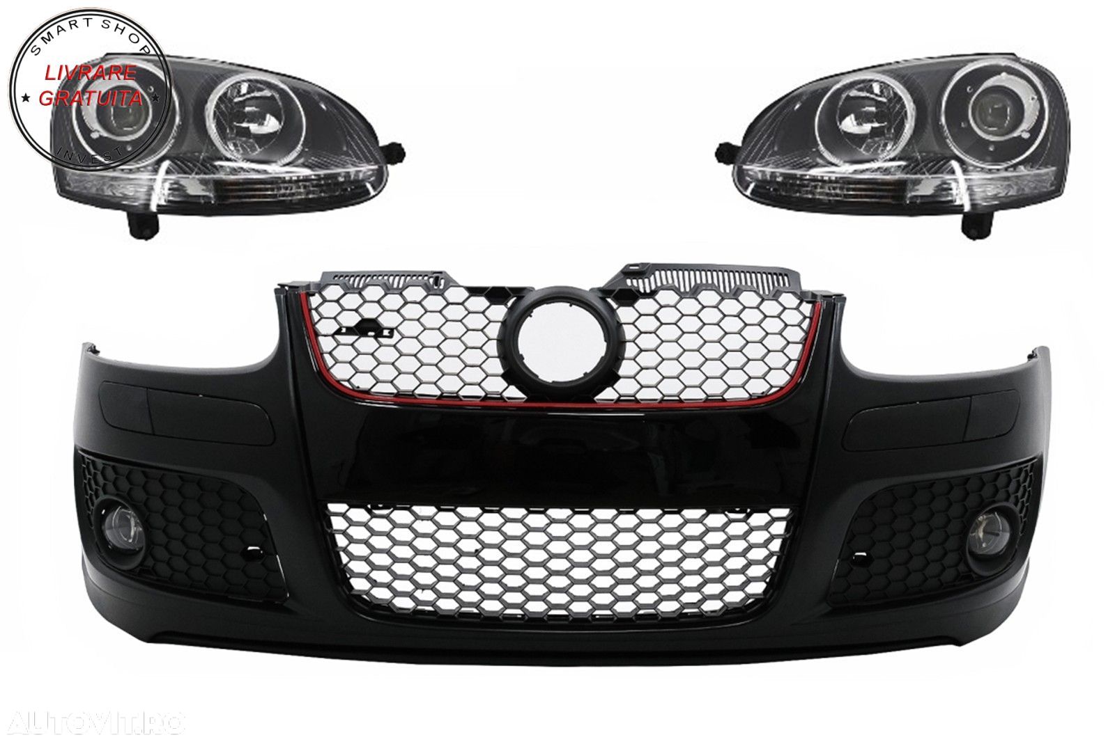 Bara Fata cu Faruri VW Golf 5 V Mk5 (2003-2007) Jetta (2005-2010) GTI Design- livrare gratuita - 1