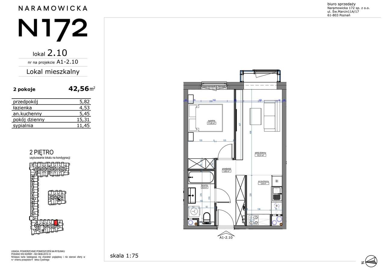 2-pokojowe mieszkanie 42m2 + taras Bez Pośredników - Pełny obrazek: 2/9
