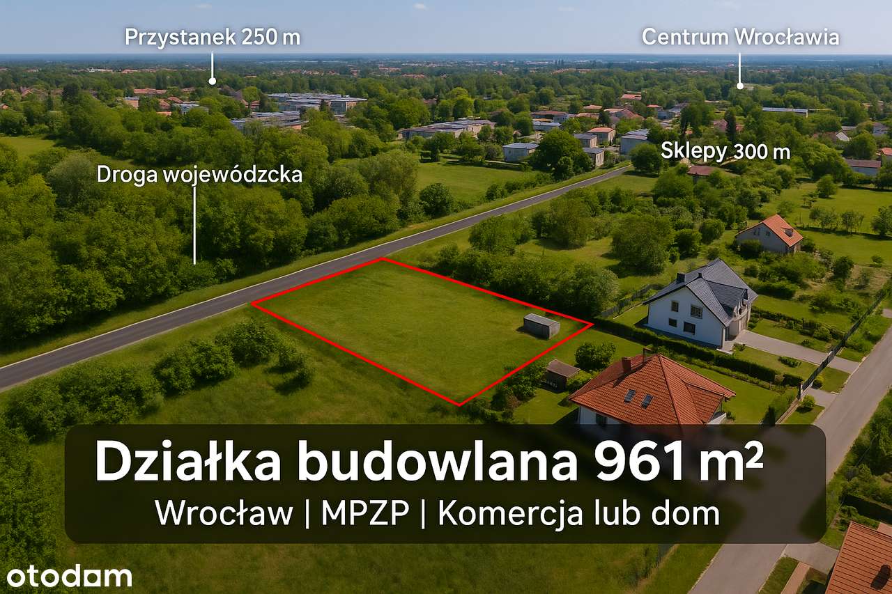 Idealna pod dom lub inwestycję | MPZP | 10 minut do centrum Wrocławia