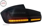 Stopuri LED BAR BMW Seria 3 F30 (2011-2019) Negru Fumuriu LCI Design cu Semnal Din- livrare gratuita - 9