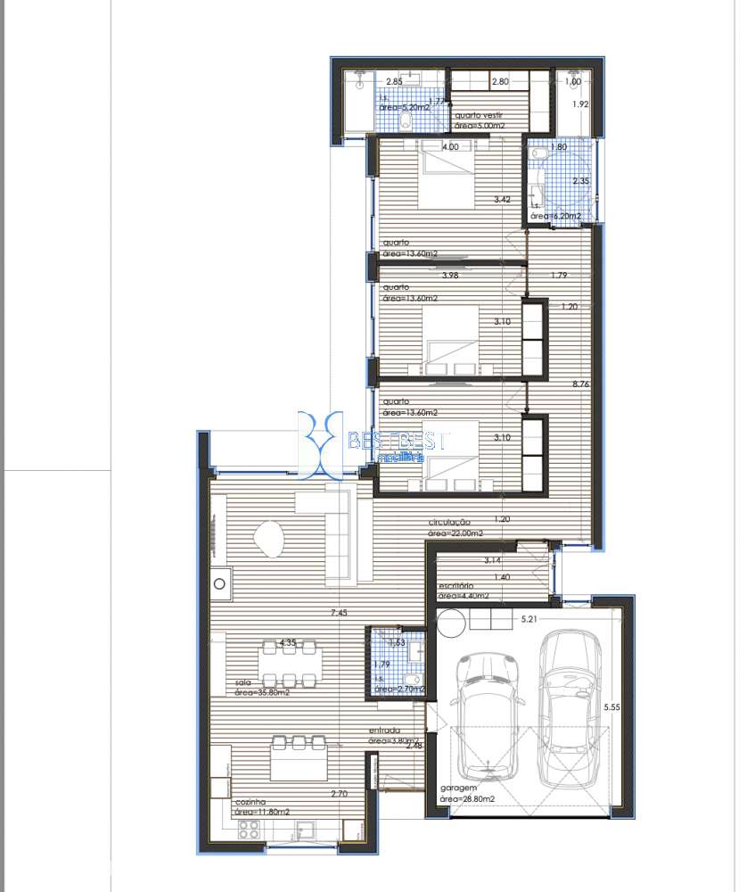MORADIA TÉRREA T3+ESCRITÓRIO COM GARAGEM E TERRENO – CARREIRA - Grande imagem: 3/4