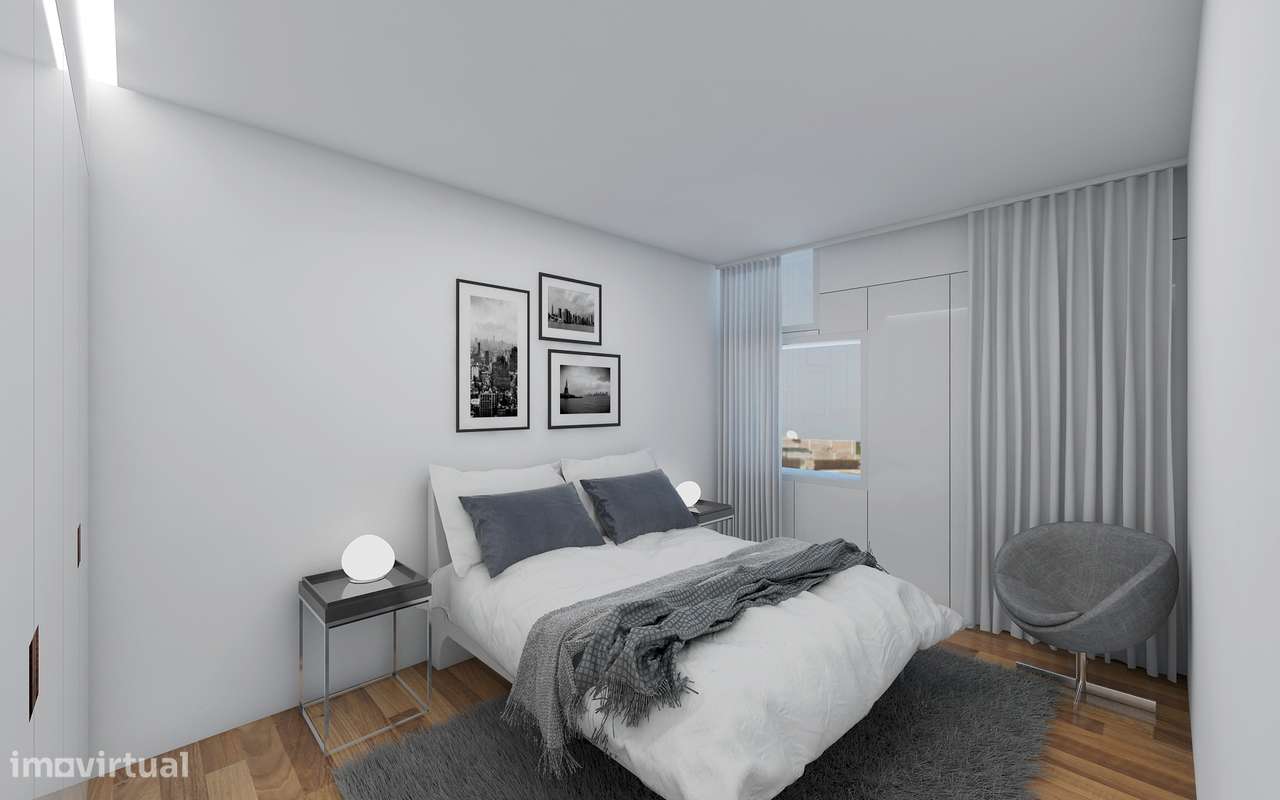 Apartamento T2 novo com piscina e garagem-33