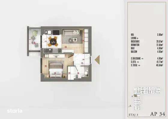 Apartament de 2 Camere | Mutare in Ianuarie – Theodor Pallady-1