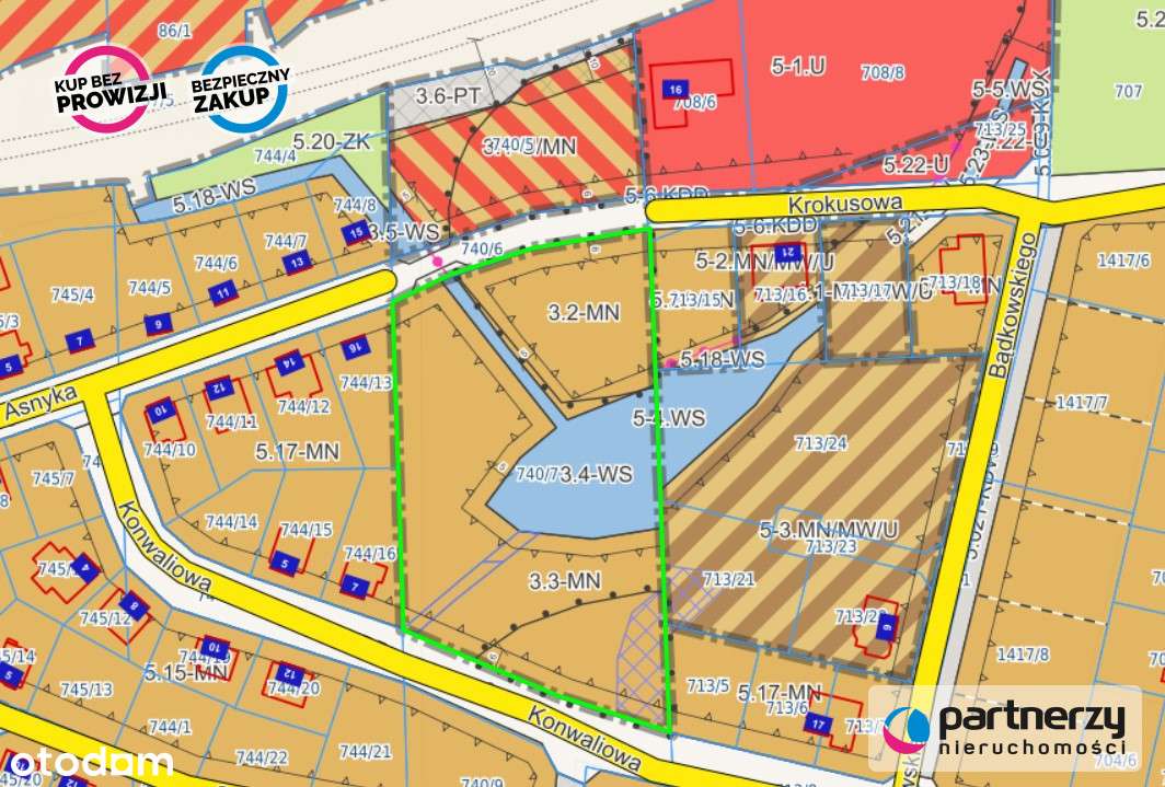 Działka pod domy jednorodzinne Luzino - Pełny obrazek: 1/6