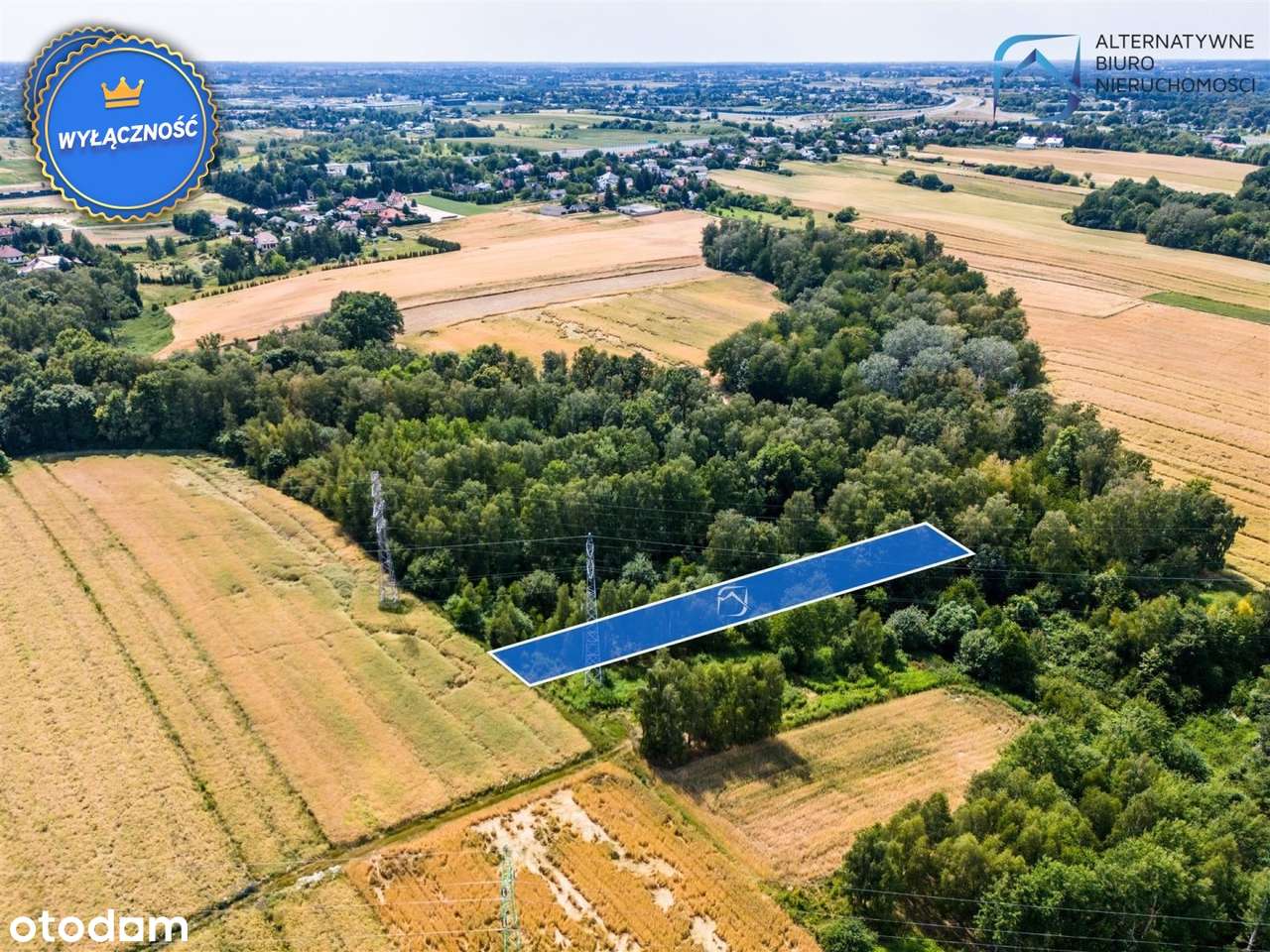 Działka rolno-leśna -15tys. Łagiewniki - Pełny obrazek: 1/12