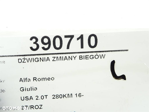 DŹWIGNIA ZMIANY BIEGÓW ALFA ROMEO GIULIA (952_) 2015 - 2022 2.0 (952ACA25) 206 kW [280 KM] benzyna - 4