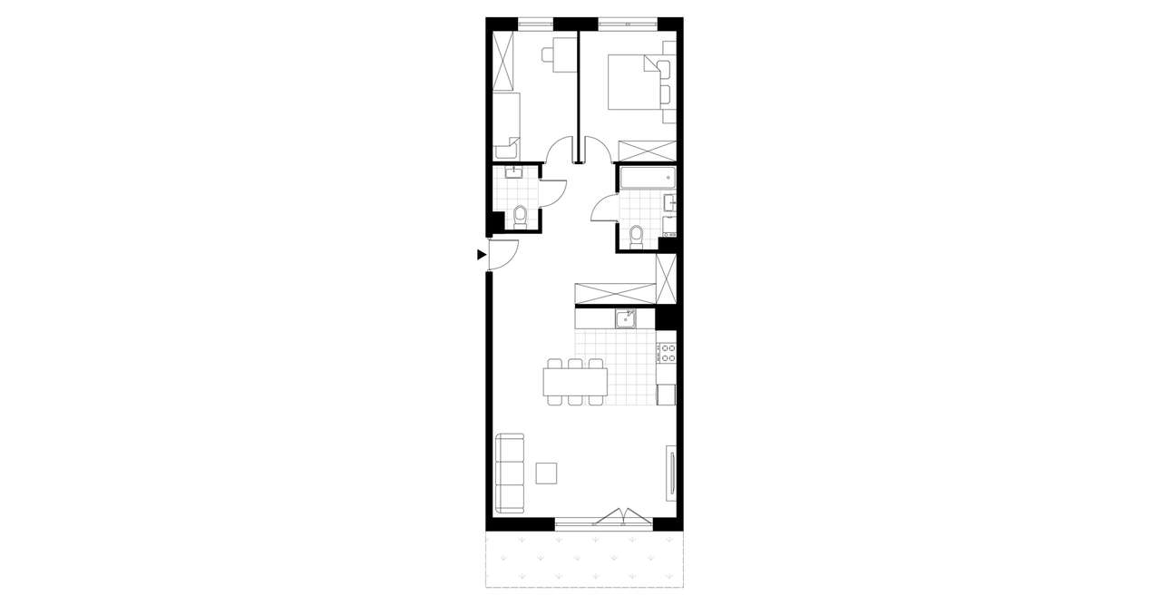 3-pokojowe mieszkanie 76m2 + ogródek Bez Prowizji - Pełny obrazek: 3/8