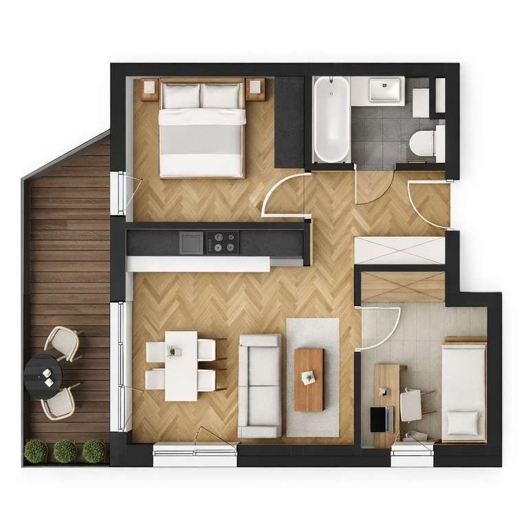 ⭐ Sosnowiec Zagórze 3 pokoje balkon 10m ⭐-1