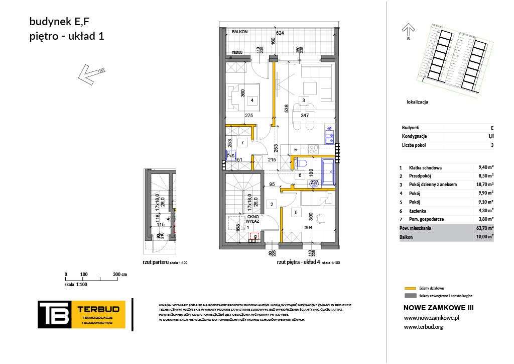 BEZCZYNSZOWE Mieszkanie 3 pokojowe 64m2-1