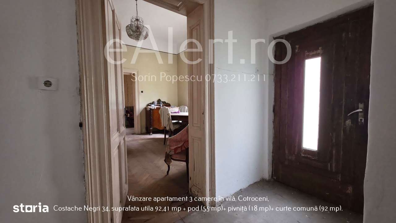 Apartament cu 3 camere în vilă, Cotroceni – Costache Negri 34-13