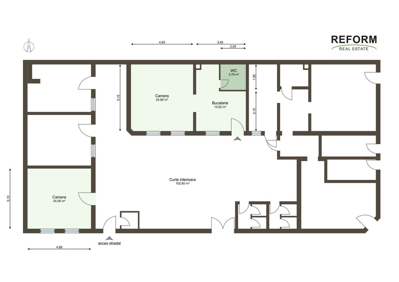 DE VÂNZARE — Două apartamente în zonă ultracentrală - Imagine principală: 2/6
