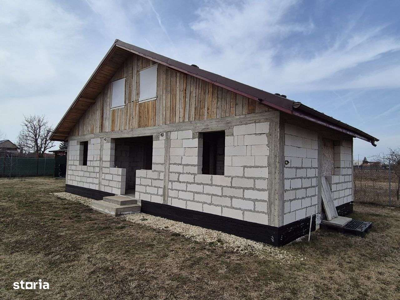 Caciulati, vanzare casa 3 camere la rosu, teren 500mp.-7