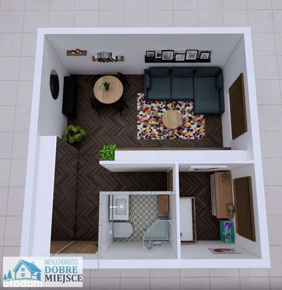 2 pokoje na Leśnym/32m2/parter/blok - Pełny obrazek: 2/6