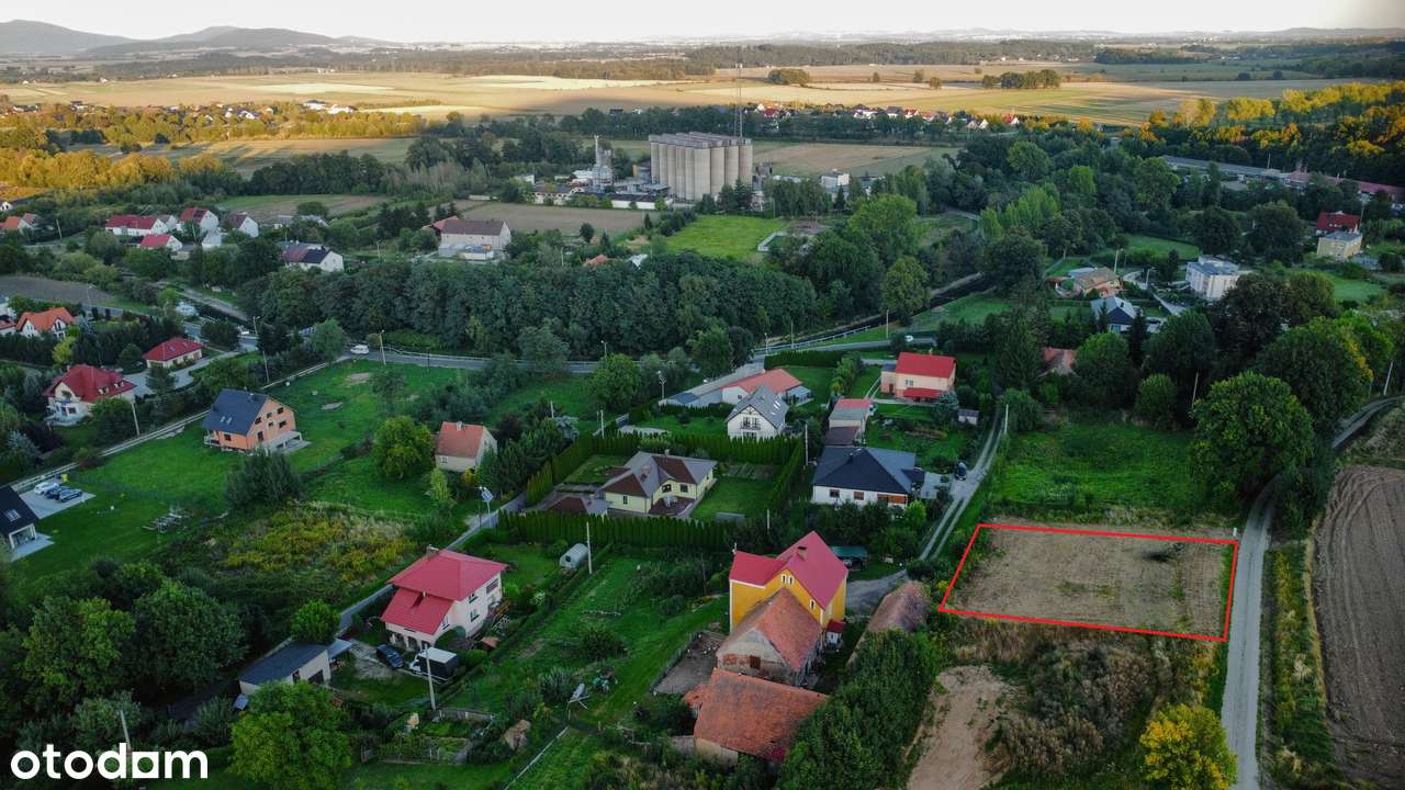 Widokowa działka w BURKATOWIE koło Świdnicy, u podnóża gór - Pełny obrazek: 4/5