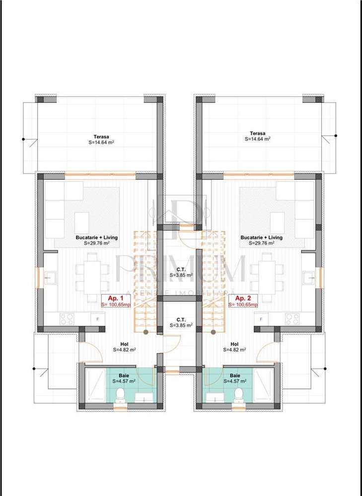 Duplex modern - pozitie foarte buna - finalizare noiembrie decembrie - - Imagine principală: 5/6
