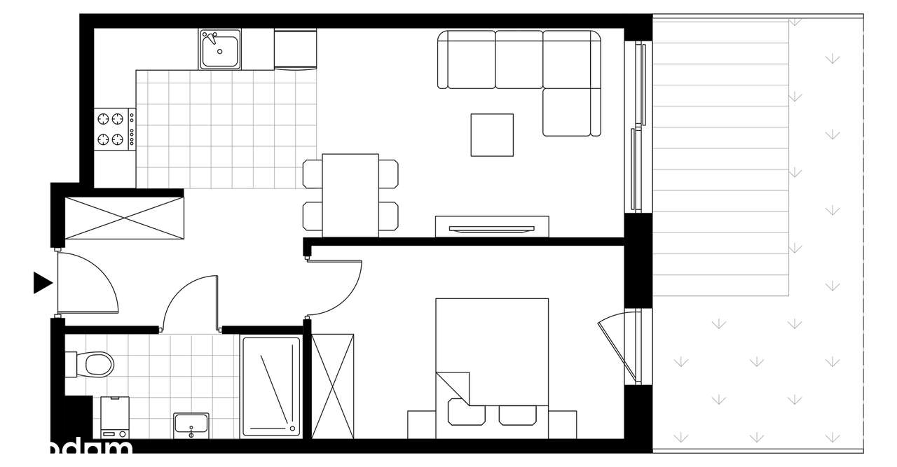 Vanda Park | mieszkanie 2-pok.| B.0.4 - Pełny obrazek: 4/9