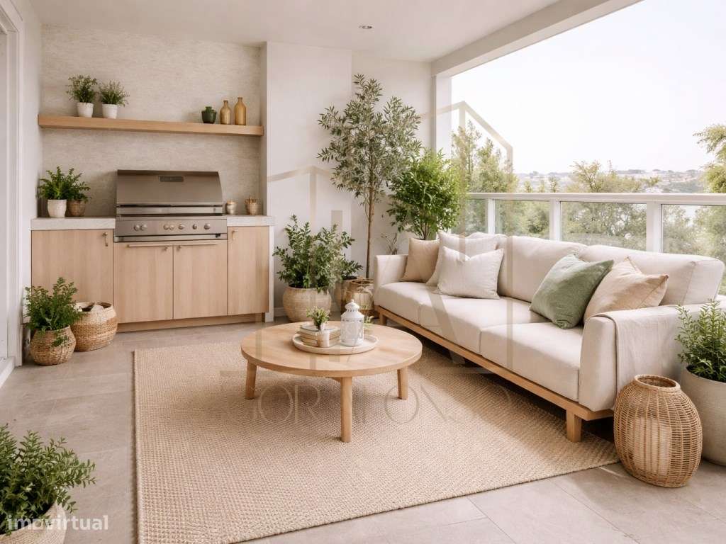 Apartamento moderno T3 com varanda e churrasqueira-3