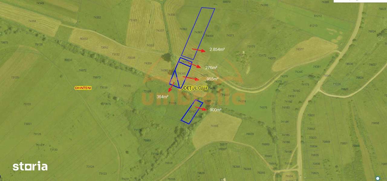 Teren de vanzare extravilan Chinteni 5.200m² - Imagine principală: 1/5