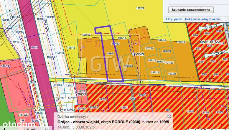Działka budowlana, Podole, 5152m2 MPZP MN-1