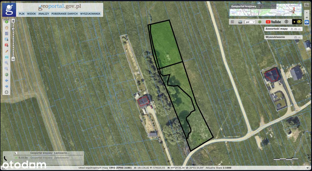 DZIAŁKI BUDOWLANE Z POZWOLENIEM NA 2 DOMY – NOWY TARG, UL. USTRONIE-14