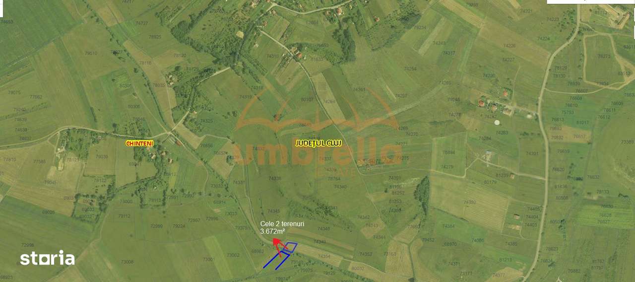 Teren de vanzare intravilan Chinteni 4.200m² - Imagine principală: 3/4