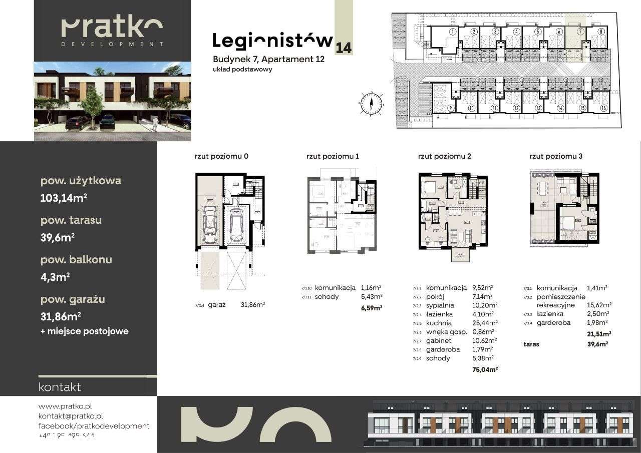 4sypialnie/Apartament 103m2/garaż/taras na dachu - Pełny obrazek: 3/18