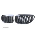 GRELHAS FRONTAIS DUPLAS PARA BMW E63 2004- PRETO BRILHANTE - 4