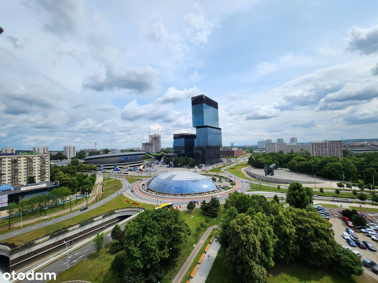 2 pokojowe mieszkanie ul.Korfantego 30 Superjednostka widok na spodek