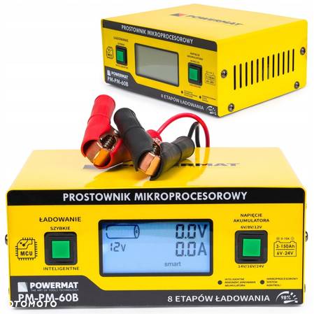 Prostownik MIKROPROCESOROWY Akumulatorowy 6V - 24V - 7