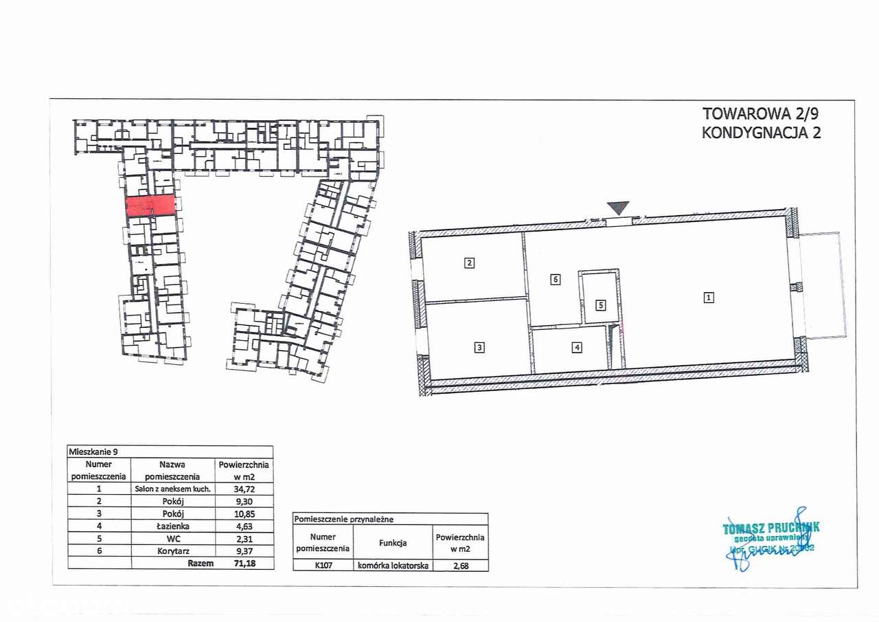 3-pokojowe mieszkanie 71m2 Bezpośrednio - Pełny obrazek: 2/7