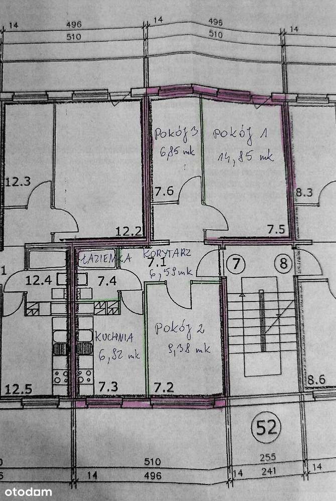 3 niezależne pokoje z kuchnią - os. Oświecenia-13