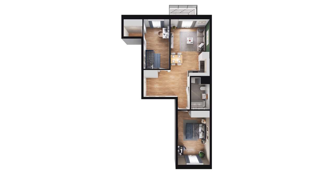 ul. Glogera | mieszkanie 3-pok. | F_25 - Pełny obrazek: 3/9