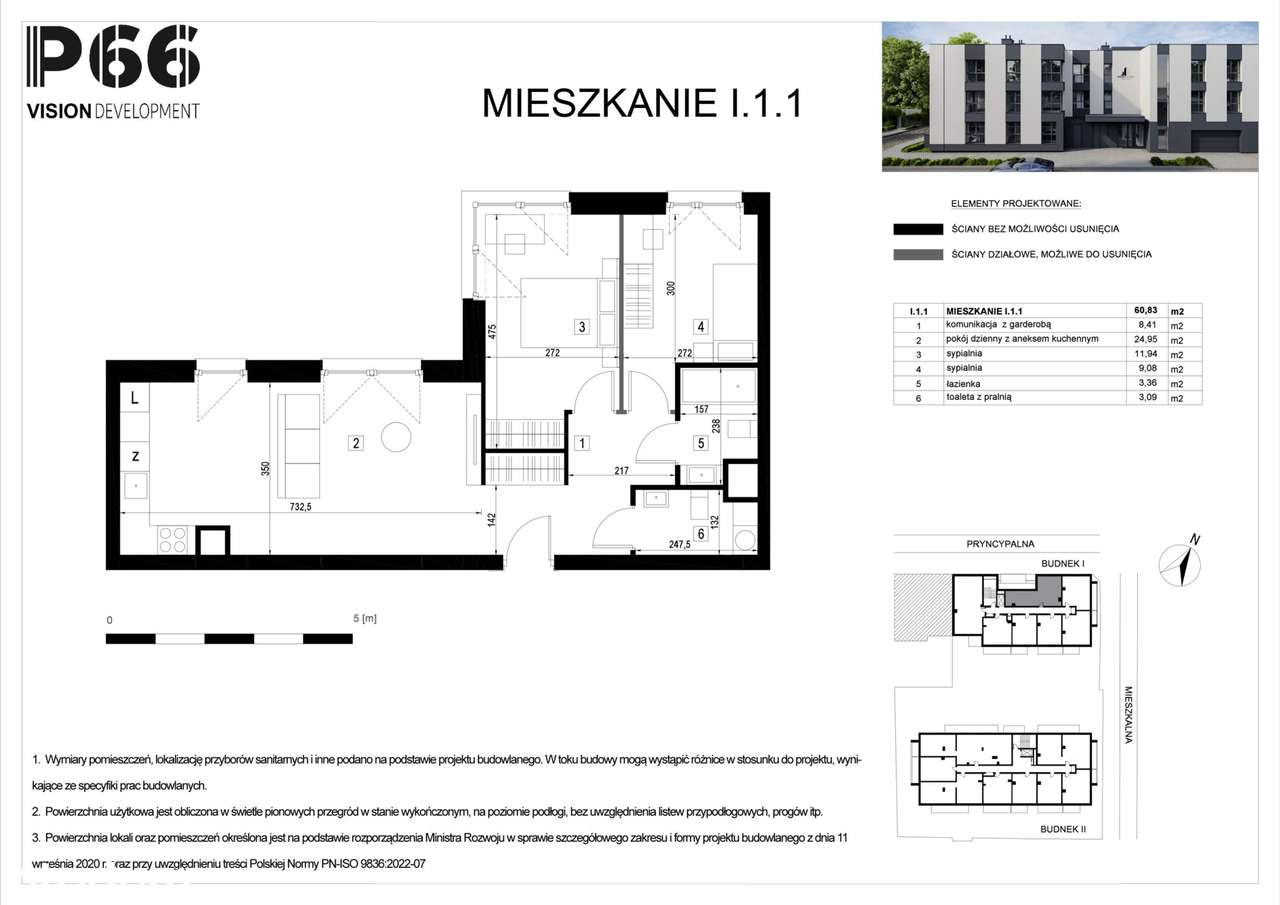 3-pokojowe mieszkanie 60m2 Bezpośrednio - Pełny obrazek: 2/9