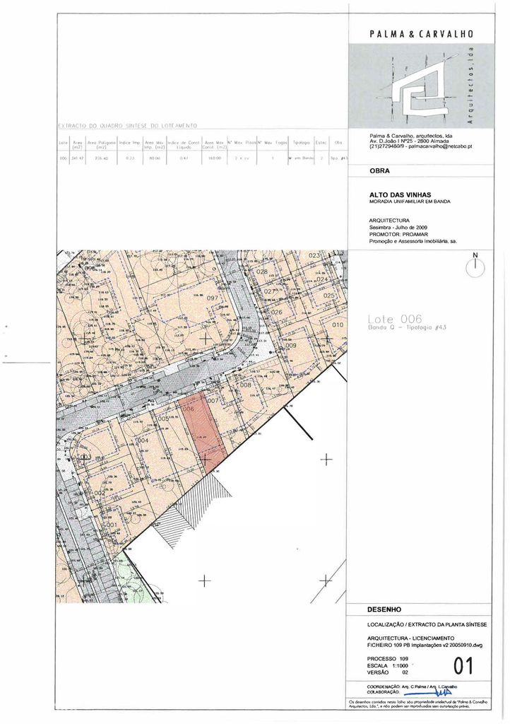 Sesimbra - Lote para Moradia c/ Projeto de Arquitetura e Especialidade